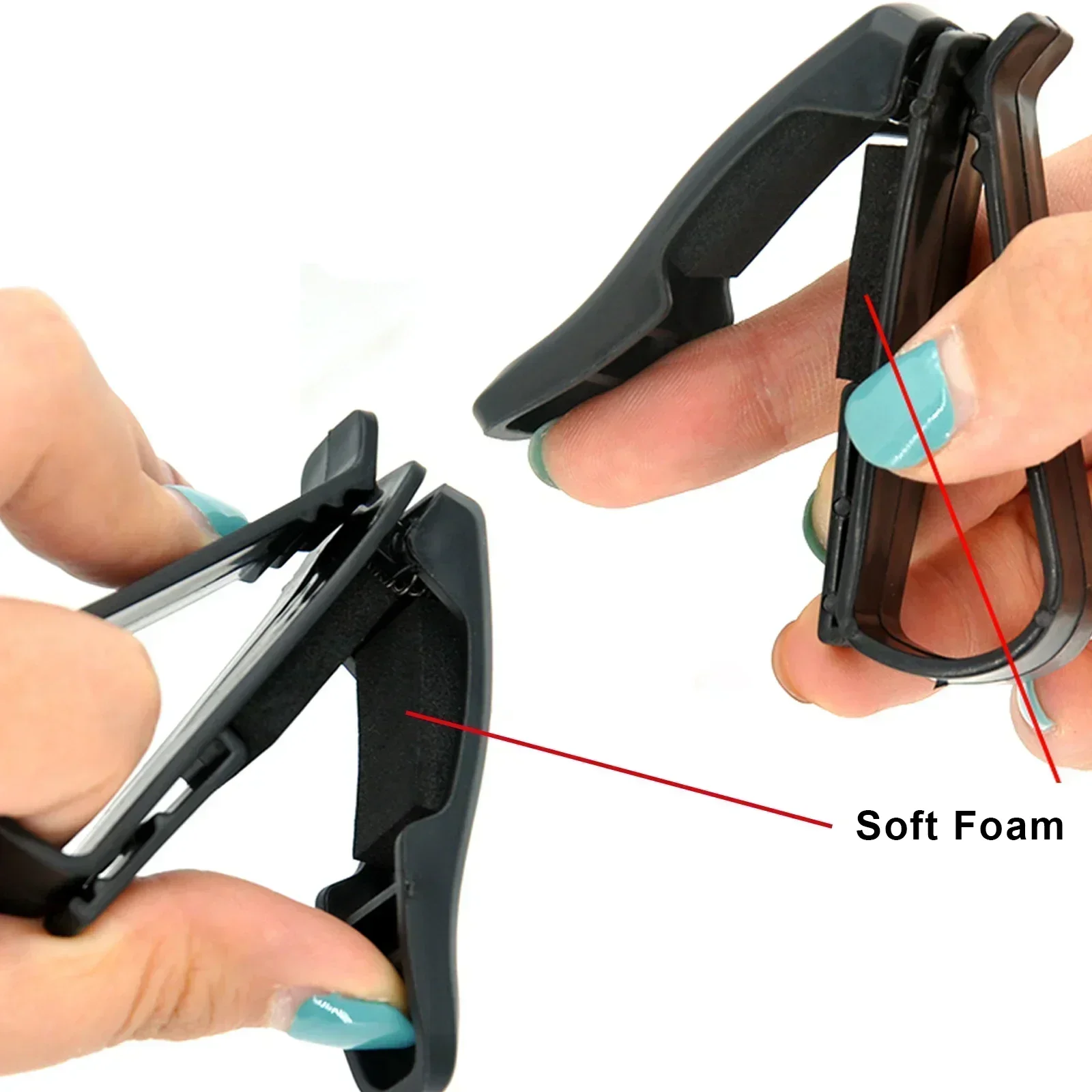 Car Sun Visor Glasses Clip - ABS Multifunctional Eyeglass Holder with Bill and ID Slot for Car Interior Accessories