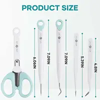 HTVRONT 5/6 Pcs Craft Weeding Basic Tools Set for Vinyl Scraper Silhouette Cameo Tool DIY Craft Kit 5