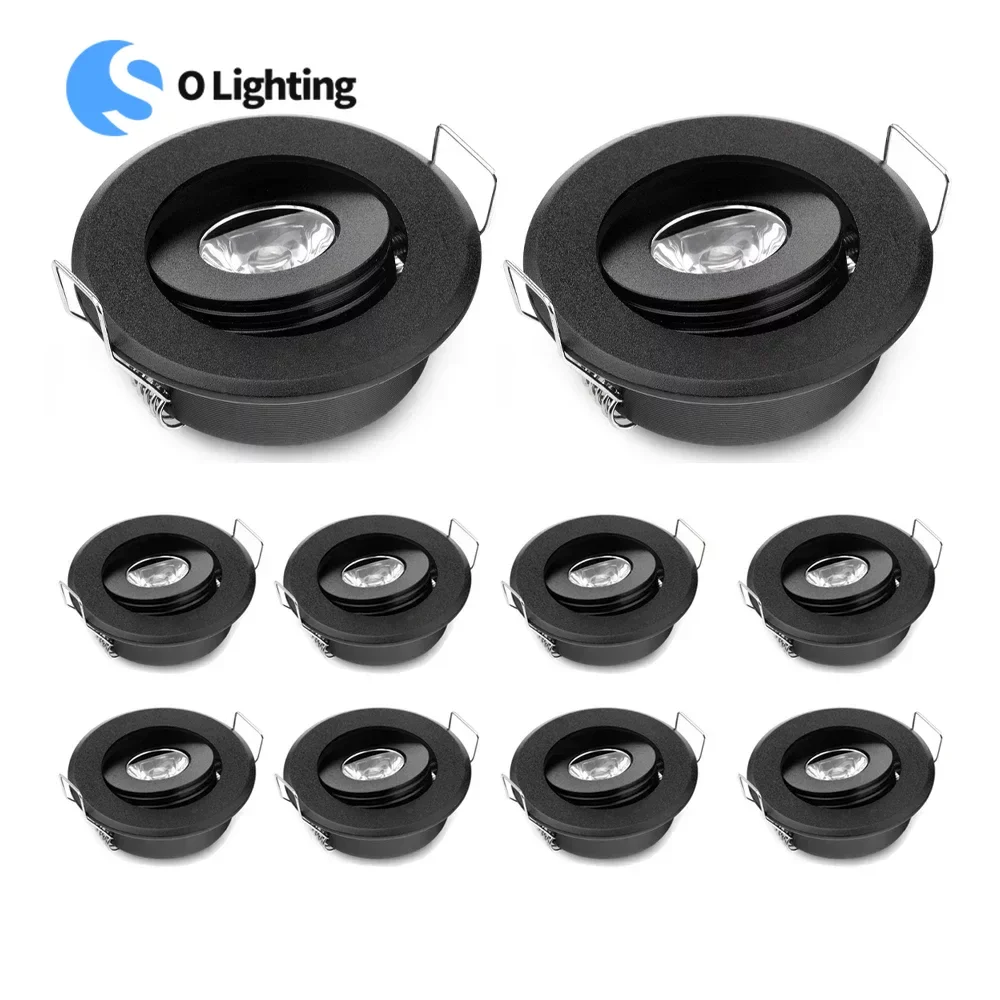 

10PCS 12V 41mm Recessed Downlight IP65 Small Spot Light 3W Mini LED Spotlight Ceiling Lamp Showcase Display Lighting