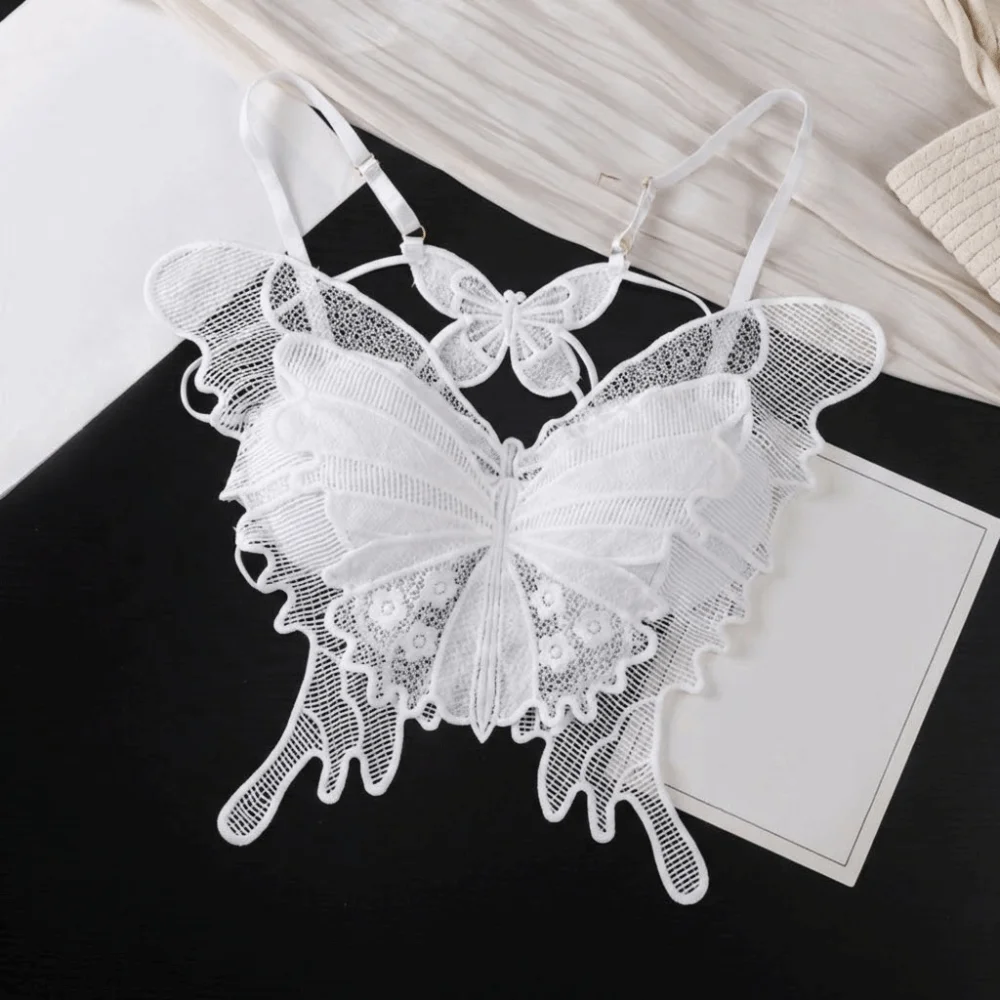 Butterfly Lace Camisole styled as a sweet top for vacations, festivals, and parties