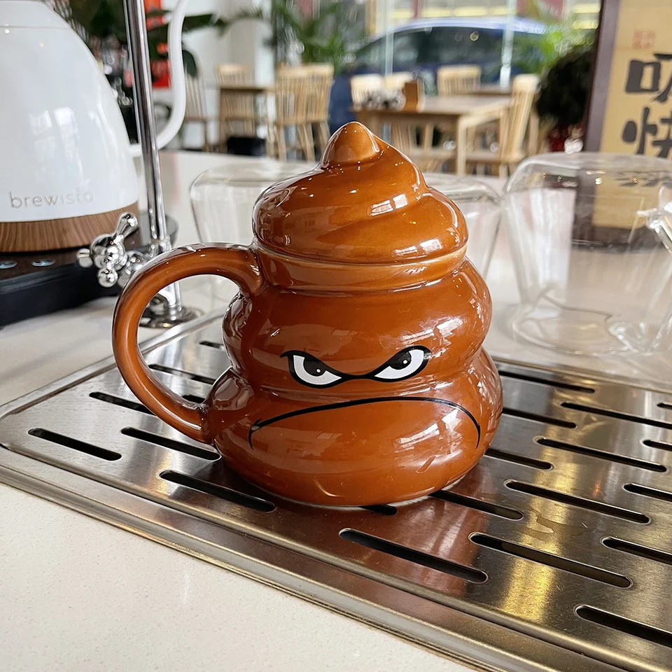 Tea Coffee Cup Multifunctional Naughty Prank Poop Ceramics Mug
