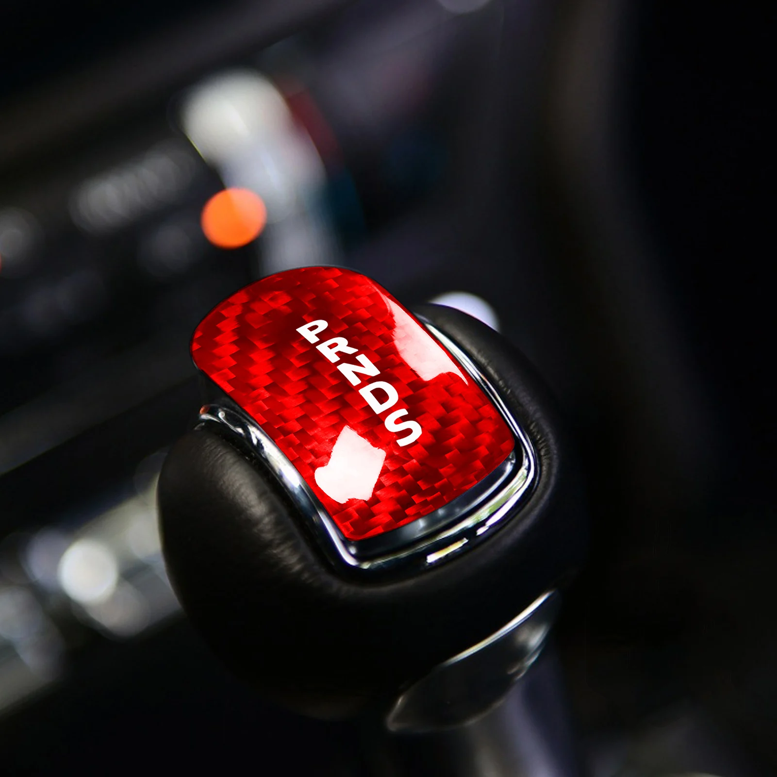 مقبض ناقل الحركة للسيارة غطاء رأس ملحقات الكسوة لفورد موستانج 2015 2016 2017 2018 2019 2020 2021 2022 2023 ألياف الكربون