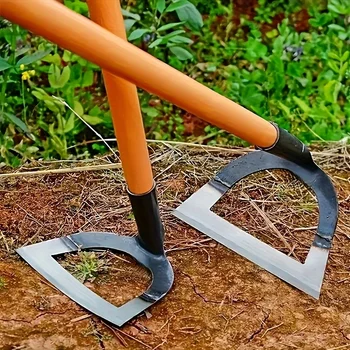 [Heavy-Duty Hoe] Sharp Heavy-Duty Manganese Steel Hollow Hoe | Gardening Tool for Vegetable Farm and Garden Cultivation 1