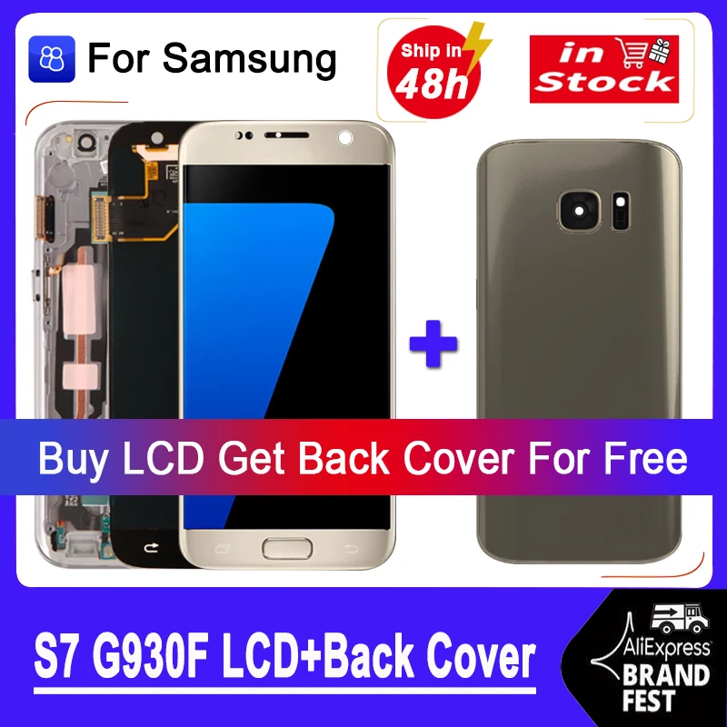 100% getestet 5.1 "Für Samsung Galaxy S7 G930P G930F SM G930F LCD Touch ...