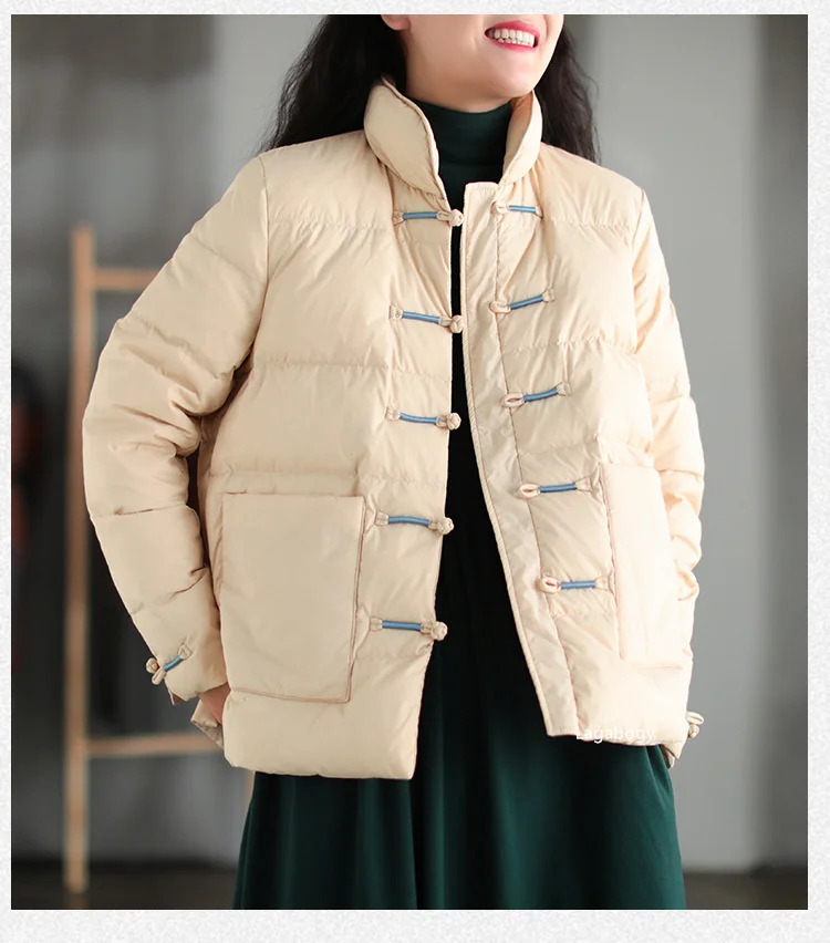 Sbc402990278d44218ebfae6bdb0d22f95 New Winter Warm White Duck Down Coat Women Vintage Slim Short Jacket Autumn Female Embroidery Casual Basic Parkas Mallzona