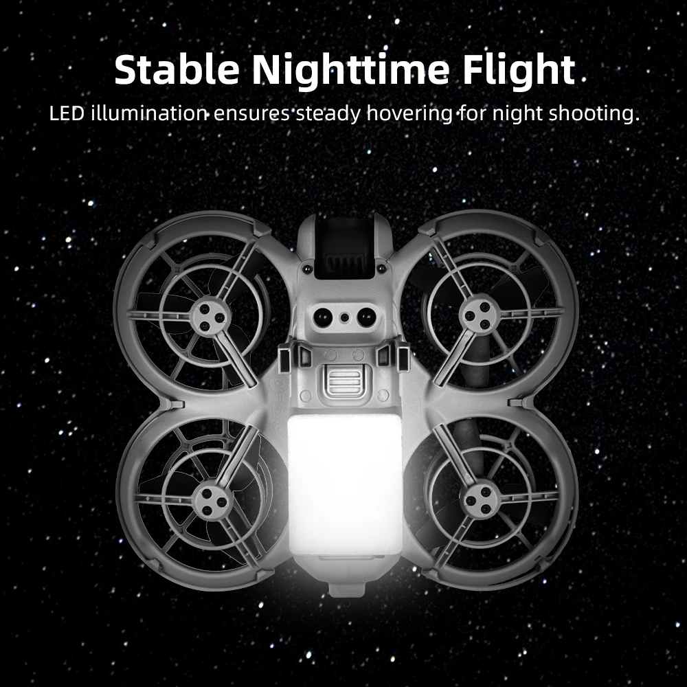 BRDRC LED Lights Landing Gear DJI Neo Drone Accessories Quick Release Navigation Light Night Flying Light Rechargeable Lamp
