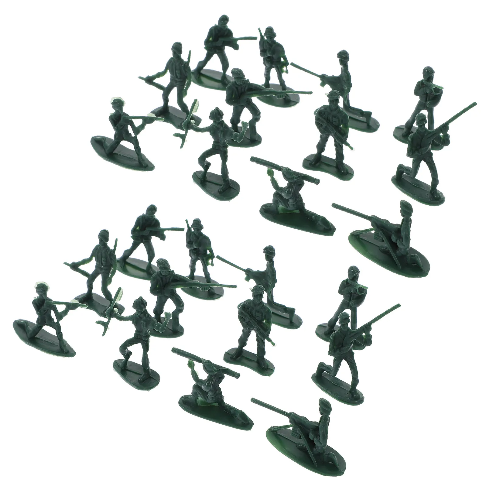 100Pcs 미니어처 군인 피규어 풍경 장식 및 학교 프로젝트를 위한 튼튼한 플라스틱 실내외 미니 군인 모델