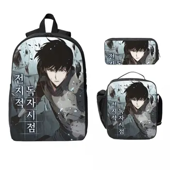 3Pcs Omniscient Reader's Viewpoint School bags Set for Kids Pen Bags Backpack Sets with Lunch Box For School Students Knapsack 1