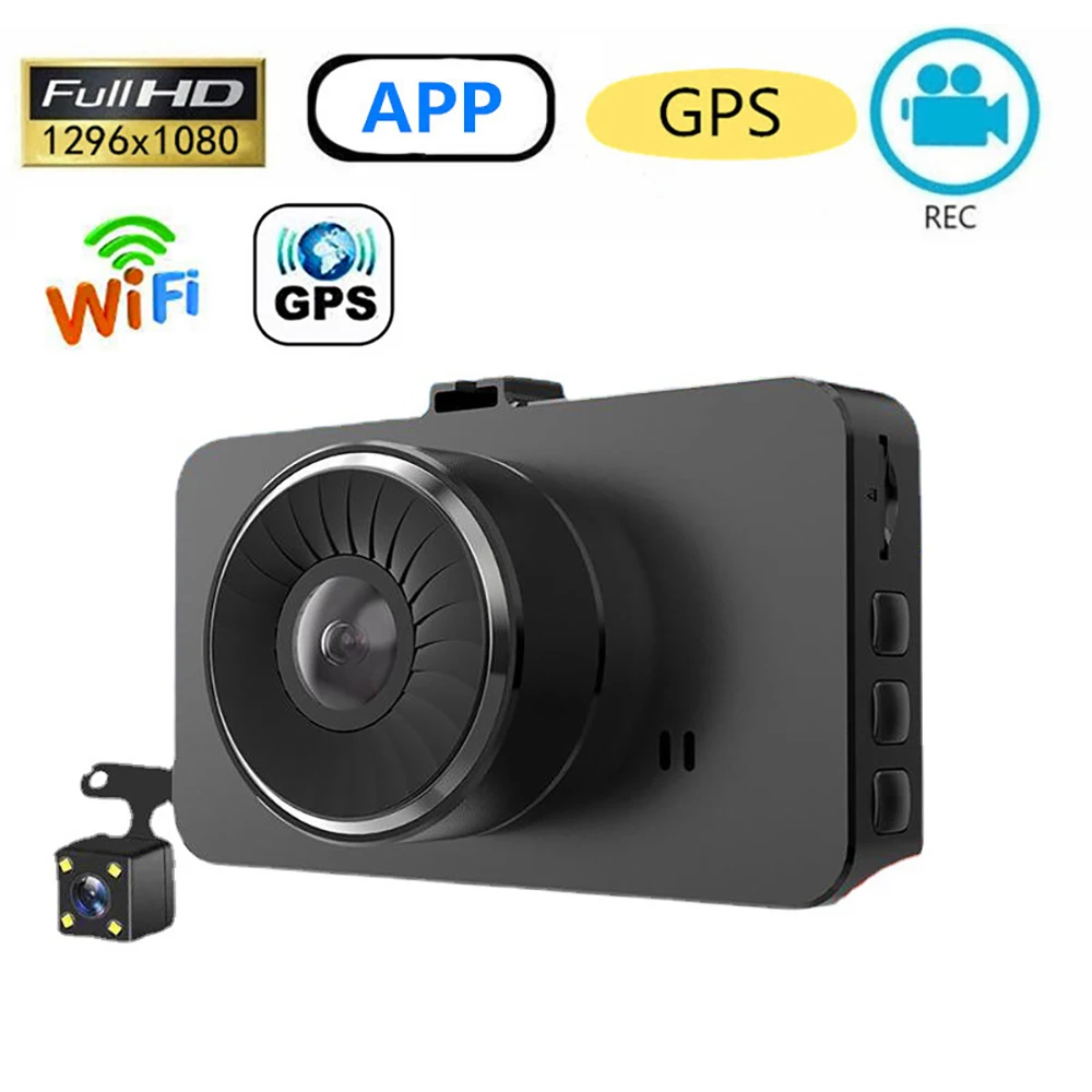 Car DVR WiFi Dash Cam Full HD 1080P Rear View Vehicle Camera Video