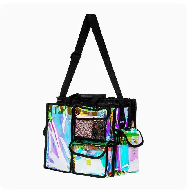 women pvc zipper cosmetic bag transparent wholesale large capacity professional makeup artistt pu storage bag women washing bags