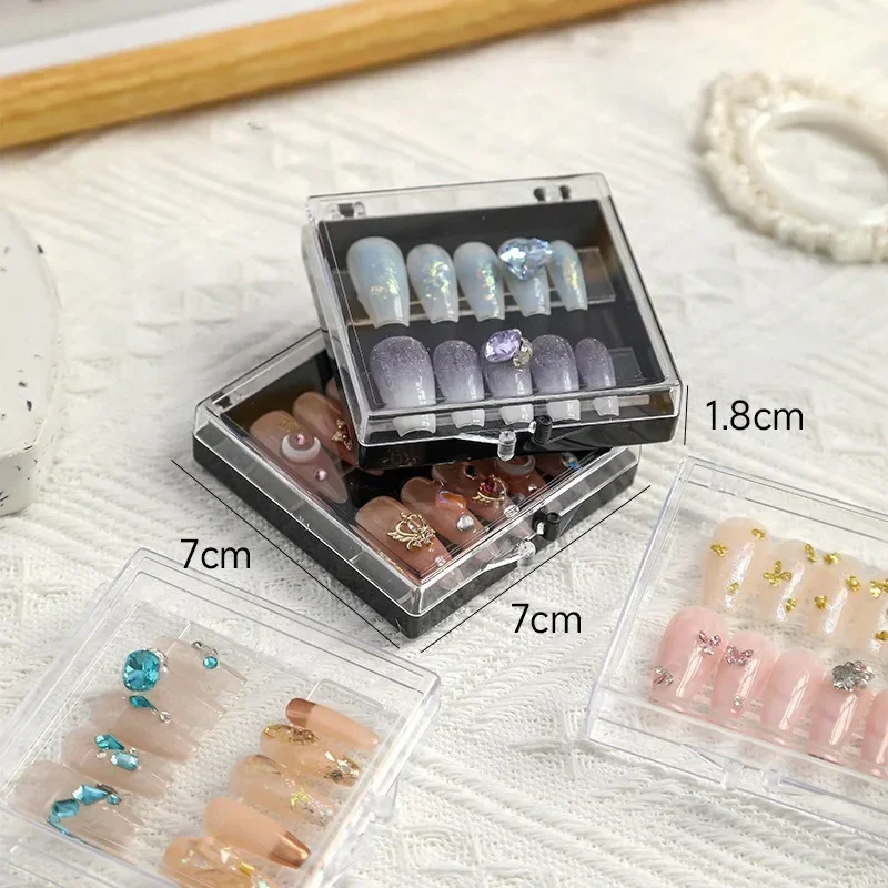 ネイルチップディスプレイ用収納ボックス,プレス付きネイル