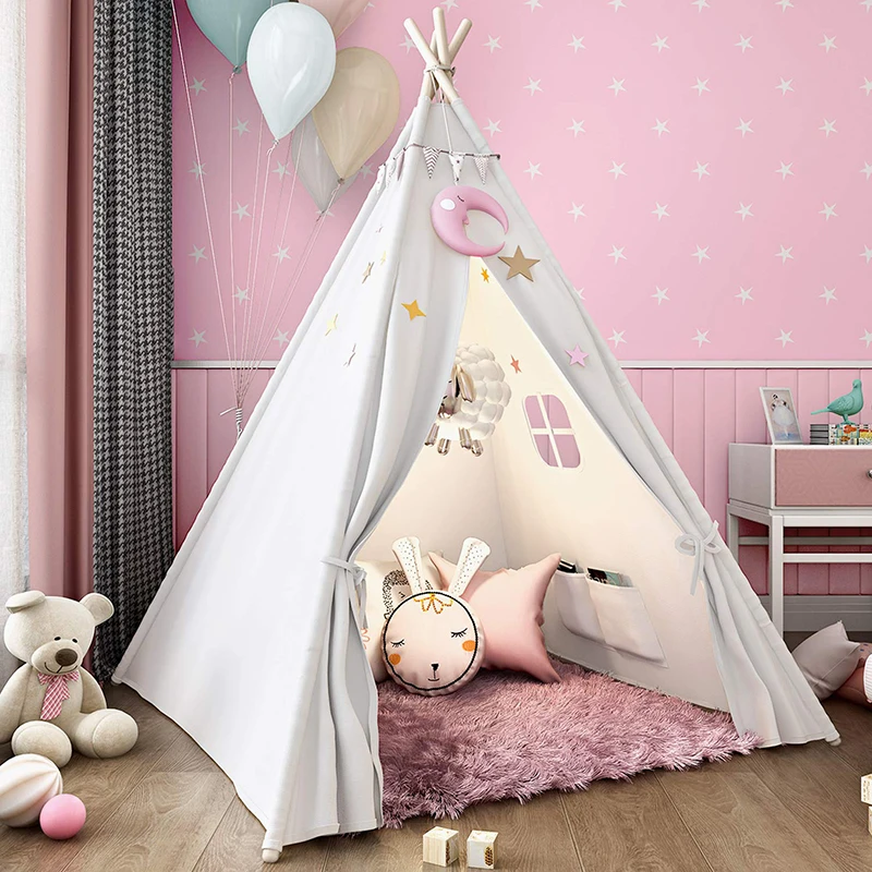 1.8m Children's Teepee Tent for Kids Indoor Outdoor Tipi Child Tent Play House Wigwam for Children Tent House 4