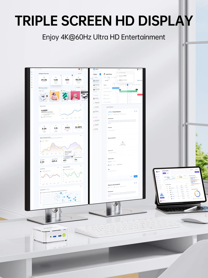 GMKtec G10 AMD Mini PC Computer AMD R5 3500U Customization Desktop