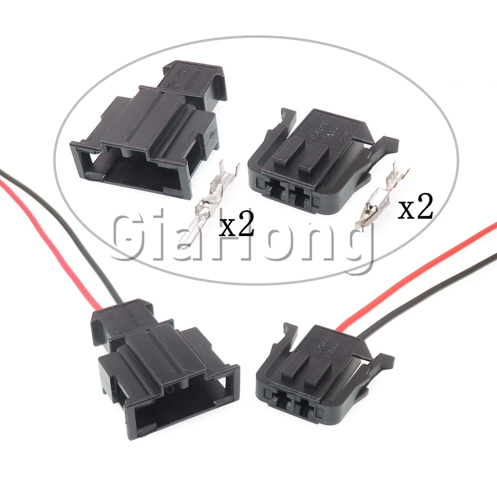 

1 Set 2 Ways Auto Parts 1-929588-1 191972702 Auto Socket For VW Audi Car ABS Sensor Unsealed Wire Cable Connector With Terminal