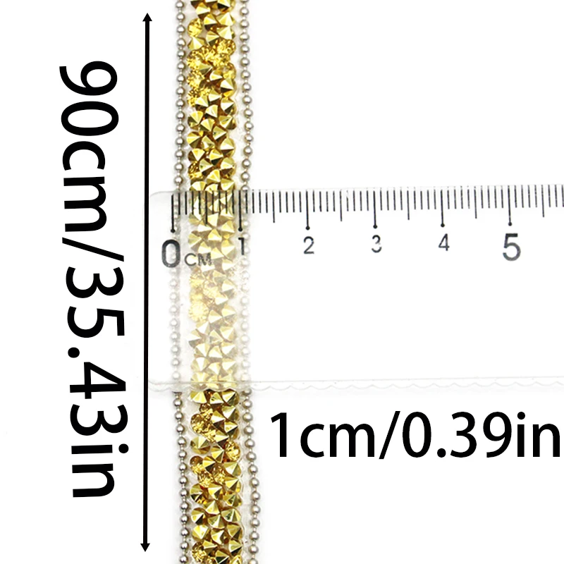 (1 Yard) 10mm Water Rhinestone Accessories Self Adhesive Diamond Adhesive Resin Wedding Party Home Decoration Lace