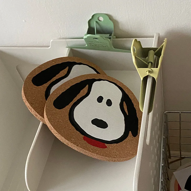 Cute Snoopy Cork Japan Style Coffee Cup Coaster Cartoon Anime Heat Insulation Table Mat for Tea Milk Mug Home Decors Accessories 6