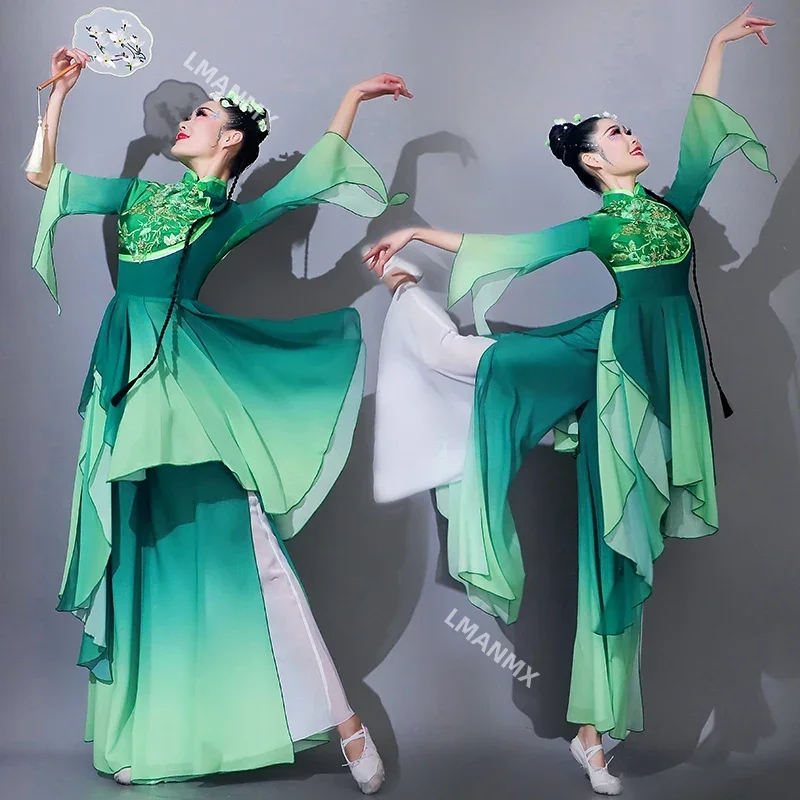 

Традиционные классические государственные костюмы, танцевальная одежда ханьфу в старинном стиле, костюм для талии и барабана, женский элегантный костюм для танцев с зонтом-веером