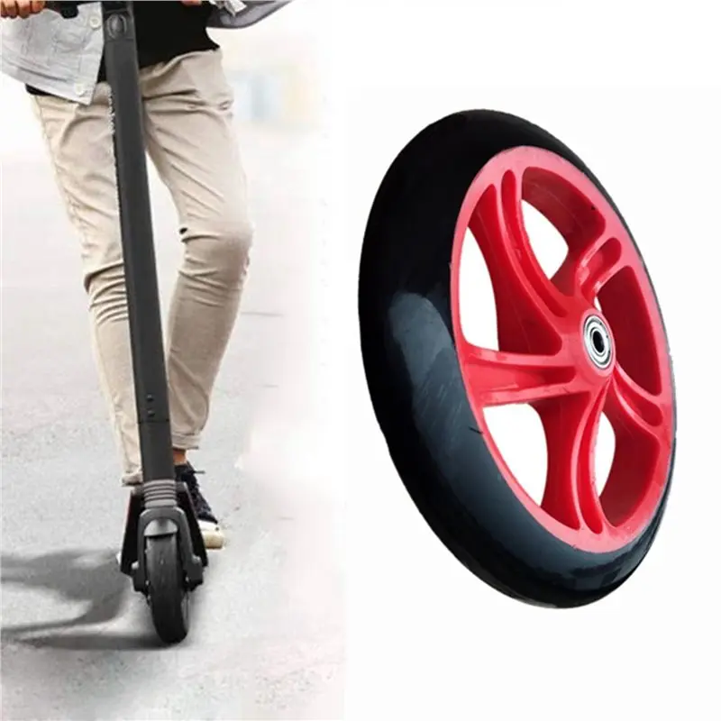 새로운 도착 2Pcs 200Mm 휠(레이저 및 성인용 킥스쿠터용 608 베어링 포함) PU 솔리드 타이어 킥 스쿠터 휠 액세서리