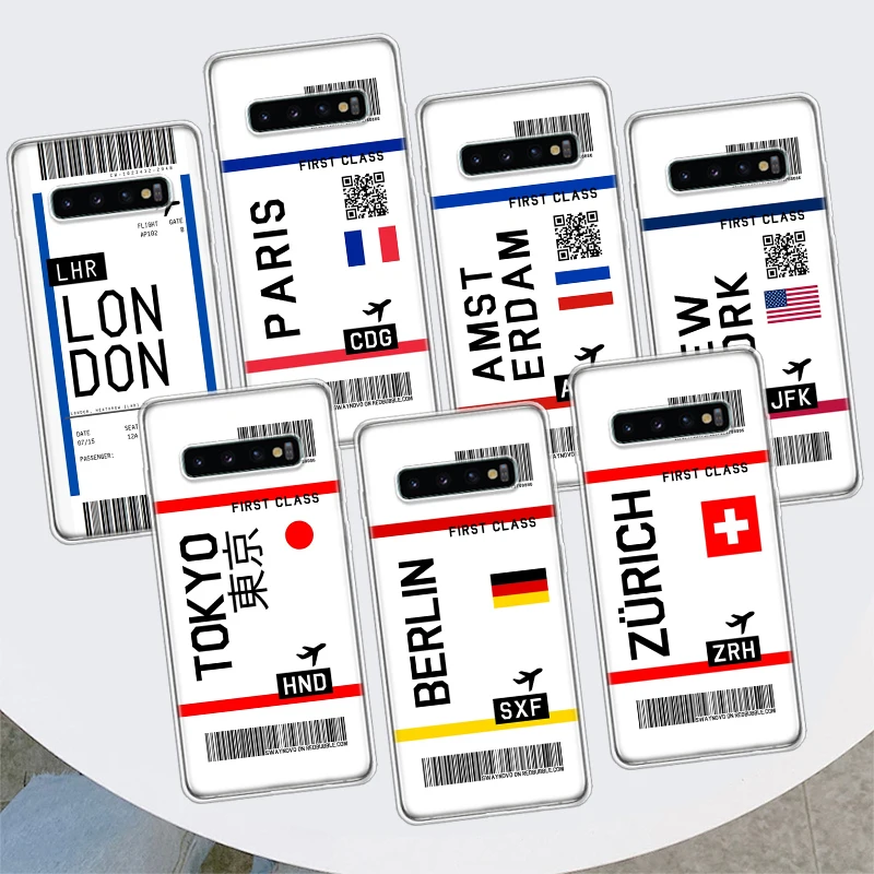Travel Ticket Label Phone Case For Samsung Galaxy M21 M12 M31s M32 M51 M52 Note 20 Ulte 10 Plus