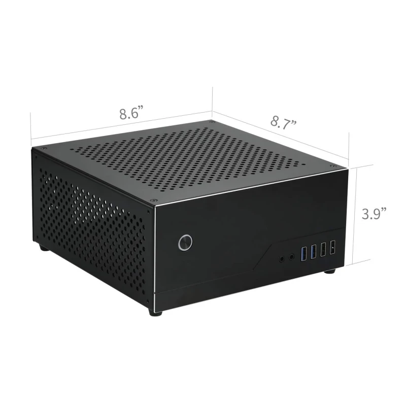 Mini ITX Chassis Soft Router HTPC Office Single Slot PCIE Aluminium Mini-ITX HTPC Soft Router Computer Case Support 6 COM Port