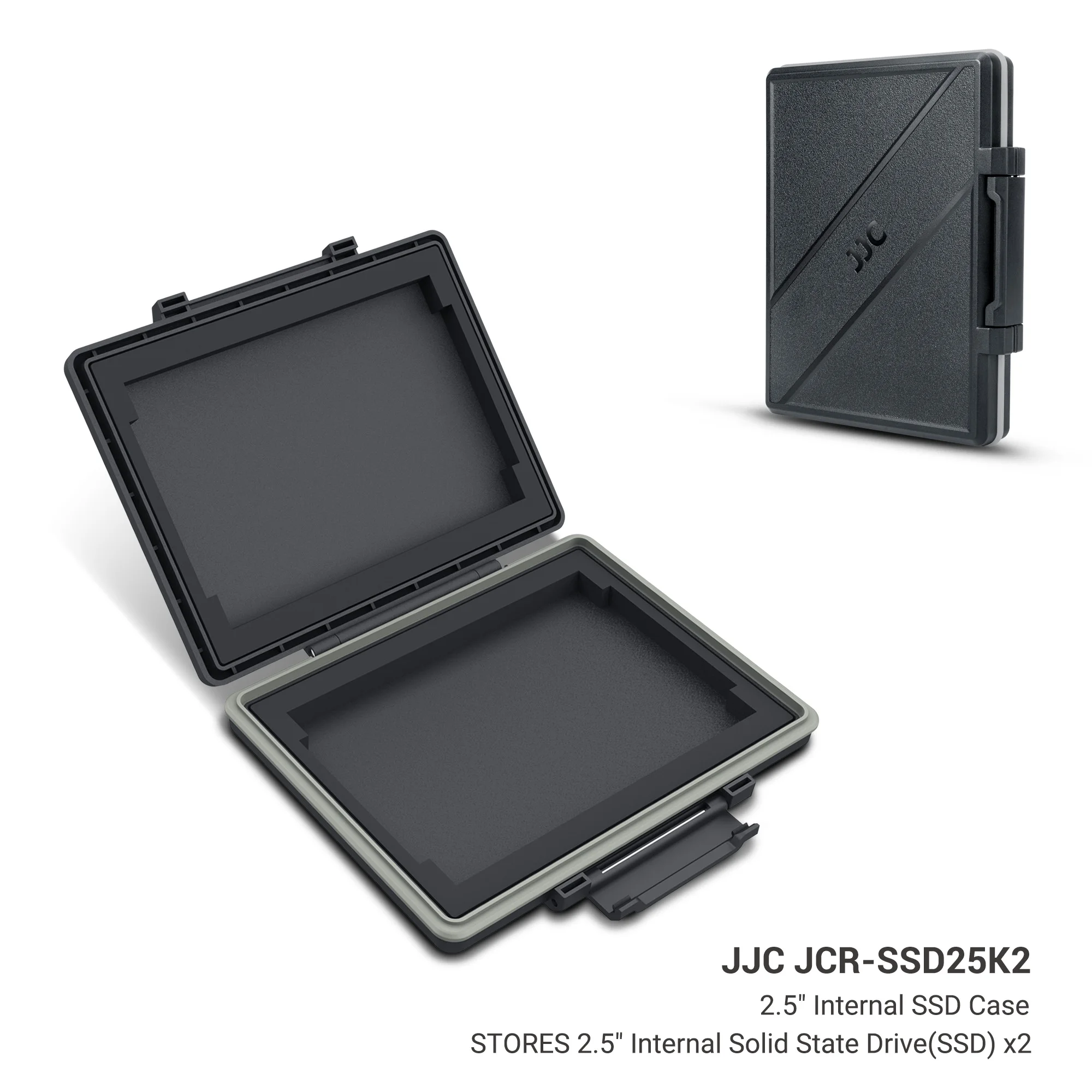 Jjc Slots 2.5 Internal Solid State Drive Case Holder Organizer 2.5ssd Case Storage Box Waterproof Anti-static Protection Box - Imagem 6