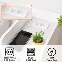 Современная тумбочка - компактная прикроватная тумбочка с подсветкой, 3-слойная узкая прикроватная тумбочка, роскошные небольшие помещения для спальни — изображение 3