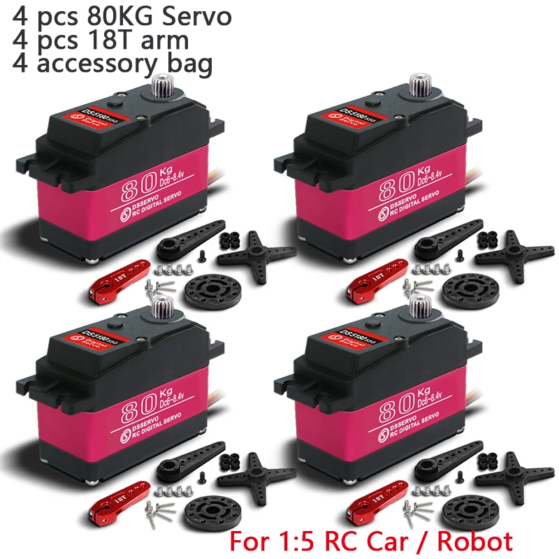 Servo Arduino Owootecc Servo Motor De 80 Kg De Alto Par, Servo Digital DS5180, Servo De Metal Impermeable A Escala 1 Servo Digital Ds5180 Especificaciones