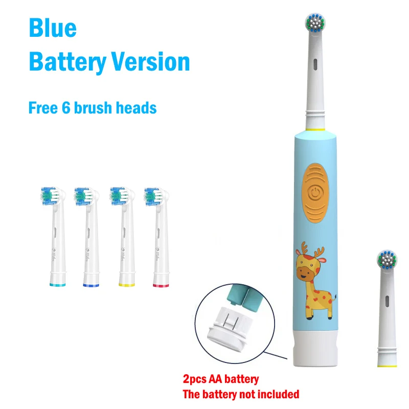 Children's Colorful Cartoon Electric Toothbrush with Soft Bristles and Vibrating Head