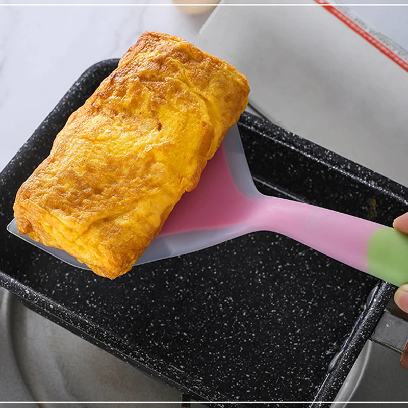 1PCS Heat Resistant Silicone Scraper Non-stick Butter Cooking Silicone Spatula Cake Pastry Scraper Omelet Spatula Kitchen Tool