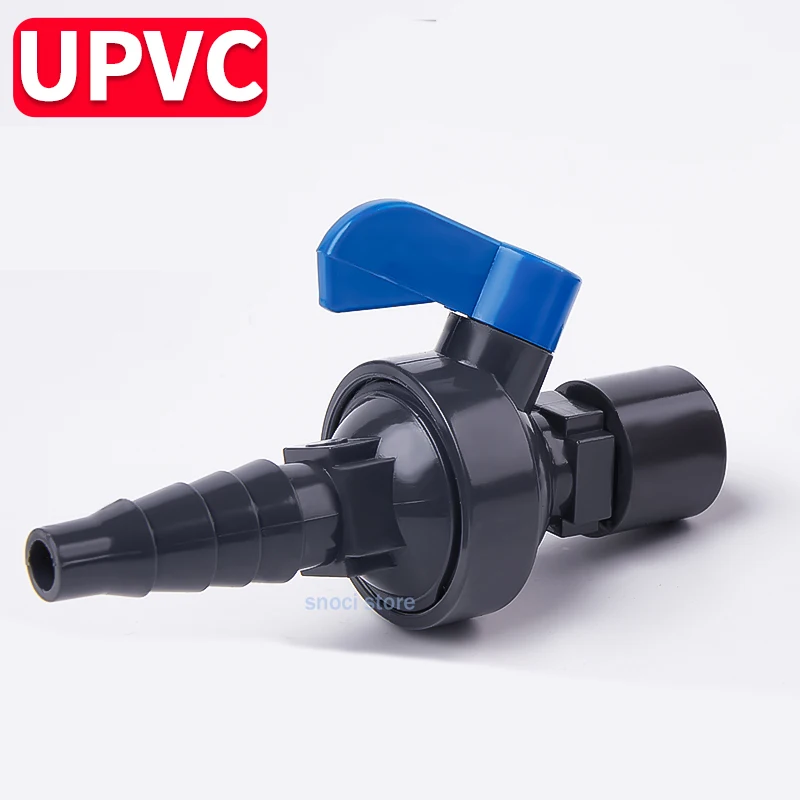 1/4인치 20mm 수나사 U-PVC 샘플링 밸브 PPR 실험실 샘플링 밸브 커넥터 호스 퀵 커넥터 수처리 액세서리