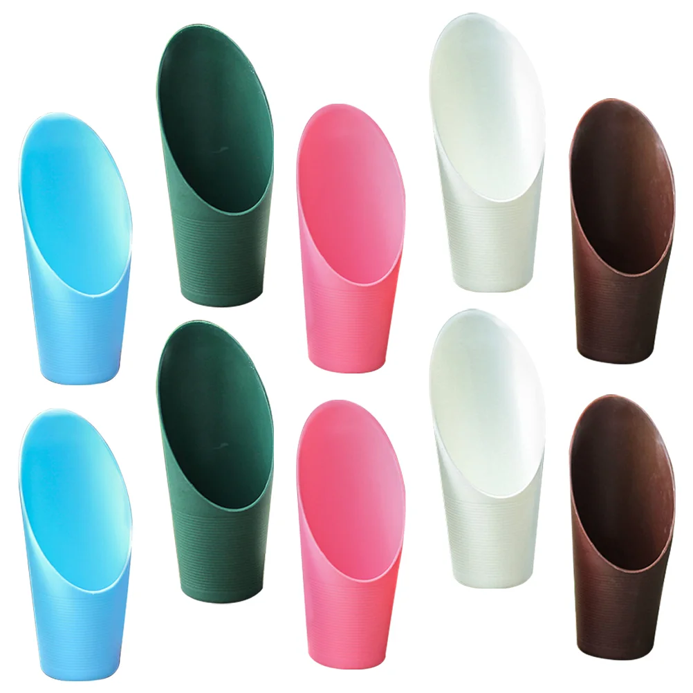 10 Pcs Barrel Round Cylinder Scoop Succulent Plant Cup Pp Planting Supplies