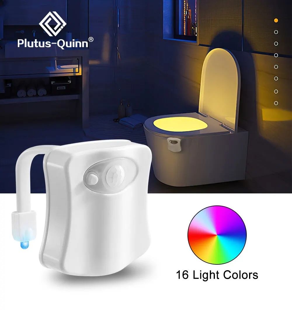 Led Toilet Toilet Cover Hanging Creative Human Body Sensor Light Motion