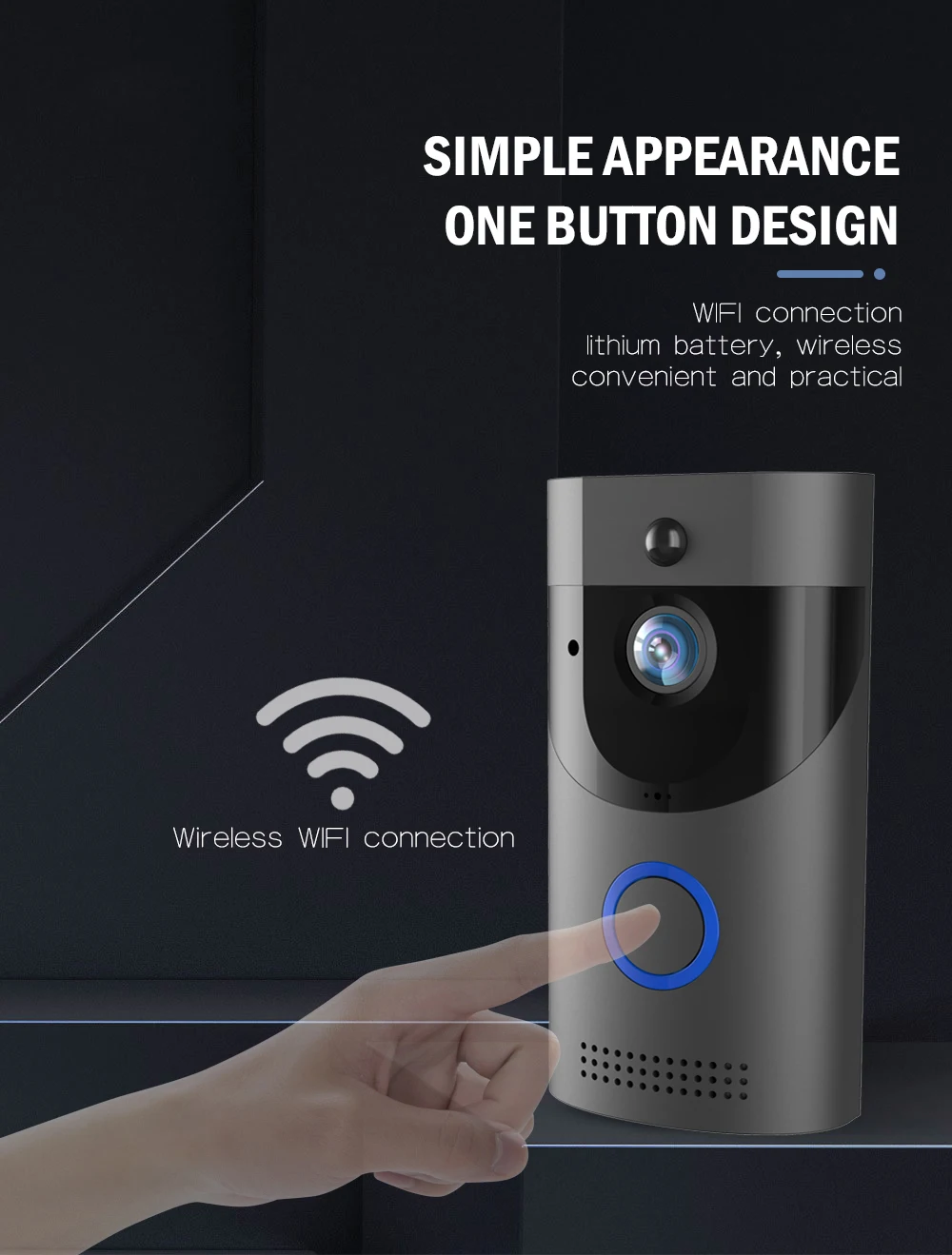 Tuya Smart Video Doorbell 1080P HD Wireless Doorbell Camera Wifi Door Peephole Viewer 170Degree
