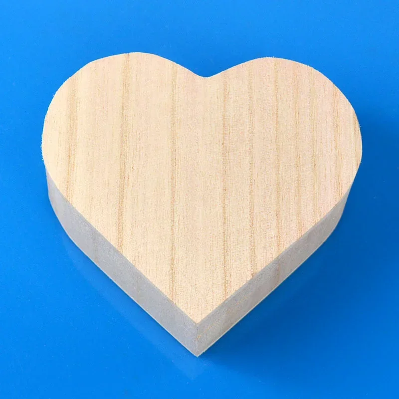 Storage Box Heart Shape Wood Box Jewelry Box Wedding Gift Makeup Cosmetic Earrings Ring Desk Rangement Make Up Wooden Organizer 4