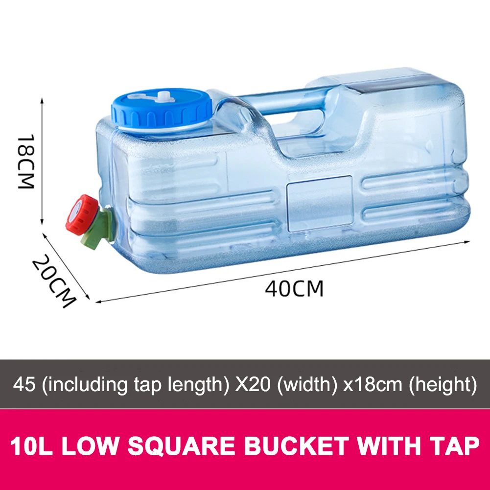 5.5L/10L Driving Water Tank Container PC with Faucet Camping Car Water Container Water Storage Bucket for Picnic Travel Driving