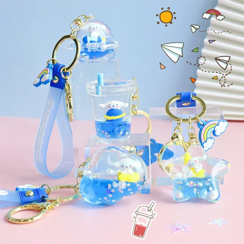 

Sanrio Cinnamoroll Keychain Cute Cartoon Acrylic Schoolbag Bag Pendant Kawaii Keyring Keyholder Bag Charm Accessories