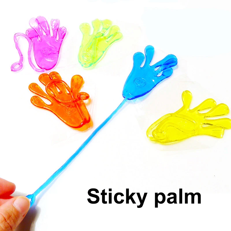 10/20/50/100PCS Kids Funny Sticky Hand Toys Elastic Sticky Squishy Slap Palm Toy Novelty Gift Party Favors Supplies sticky hands toys,party toys,toy gift filler