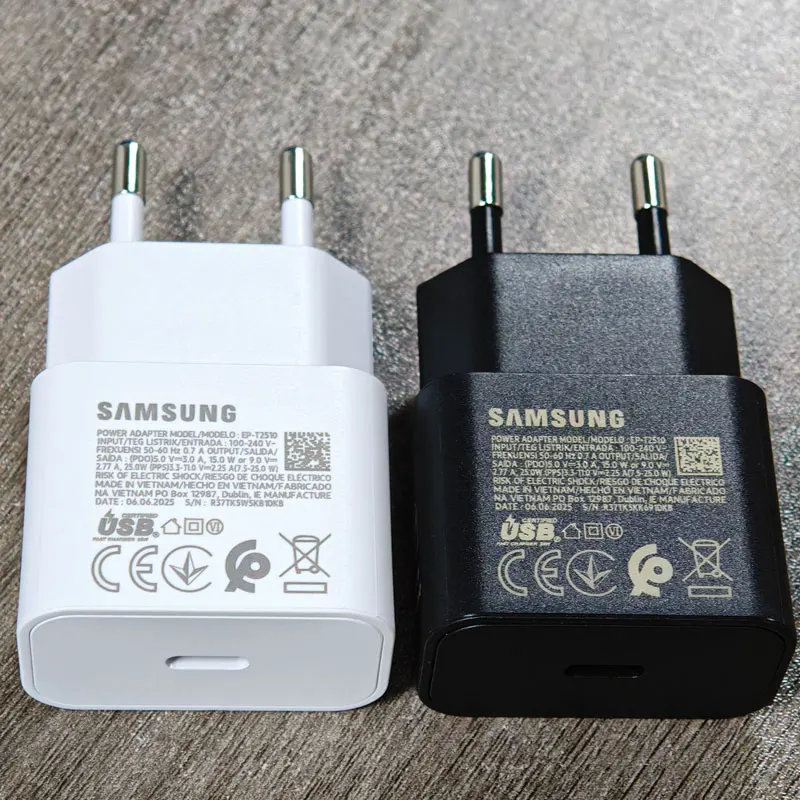 EP-T2510 Samsung 25W Super Fast Charger USB C PD Power Adapter For Galaxy S25 S24 S23 S22 S21 S20 Edge Flip Fold 7 6 5 4 3 2 A17