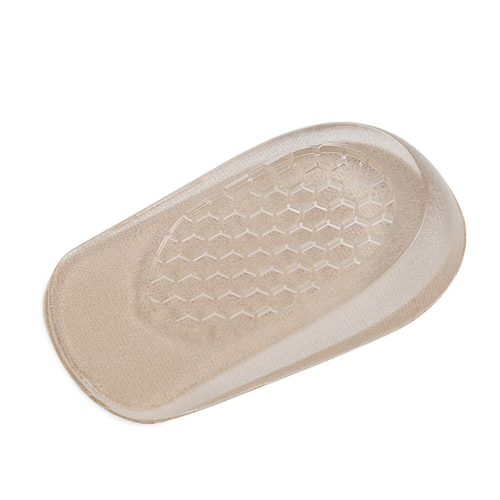 

1cm Heightening Half Insole Invisibility Absorption Front Insole Shoe Pad Heelpiece Cushion Size L (Apricot)