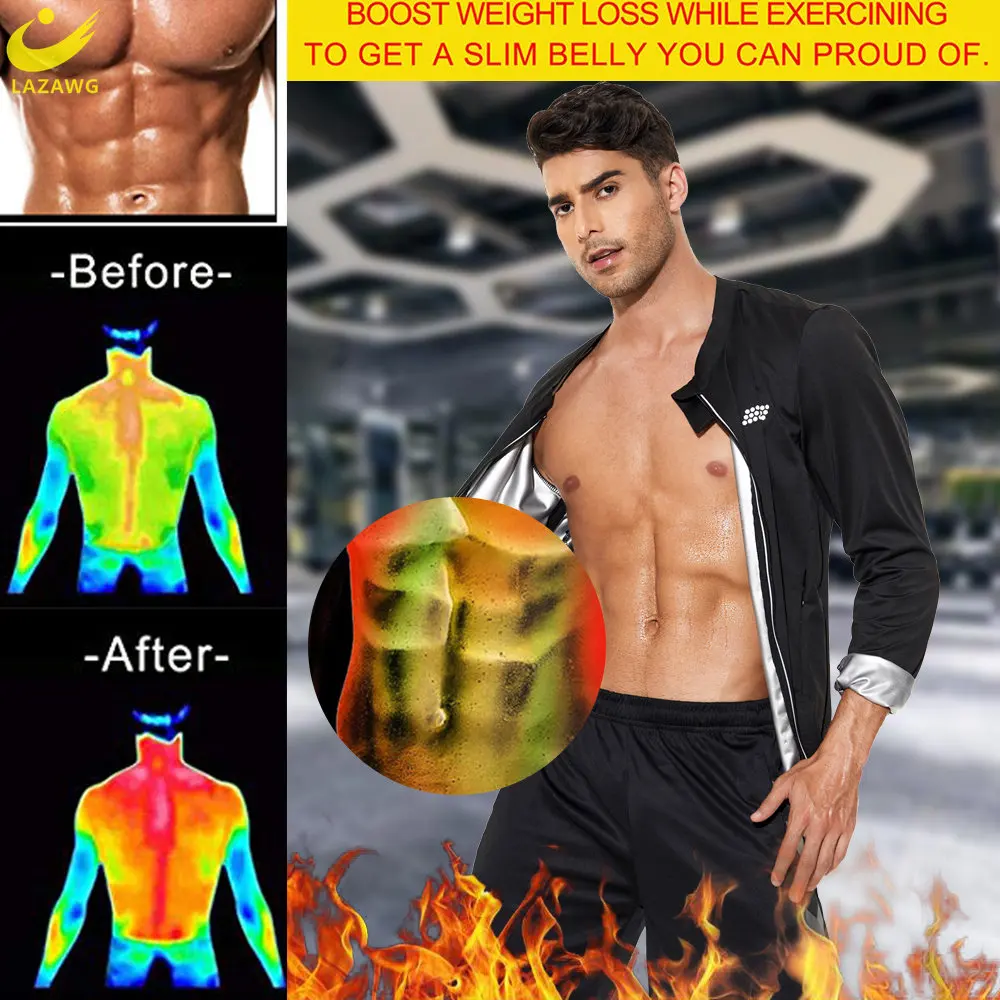 Traje De Sauna Para Hombre Y Mujer, Conjunto De Ropa De Gimnasio, Sudadera  Con Capucha, Tops Para Correr, Fitness, Ejercicio, Ropa Deportiva Para  Perder Peso Y Sudar - AliExpress