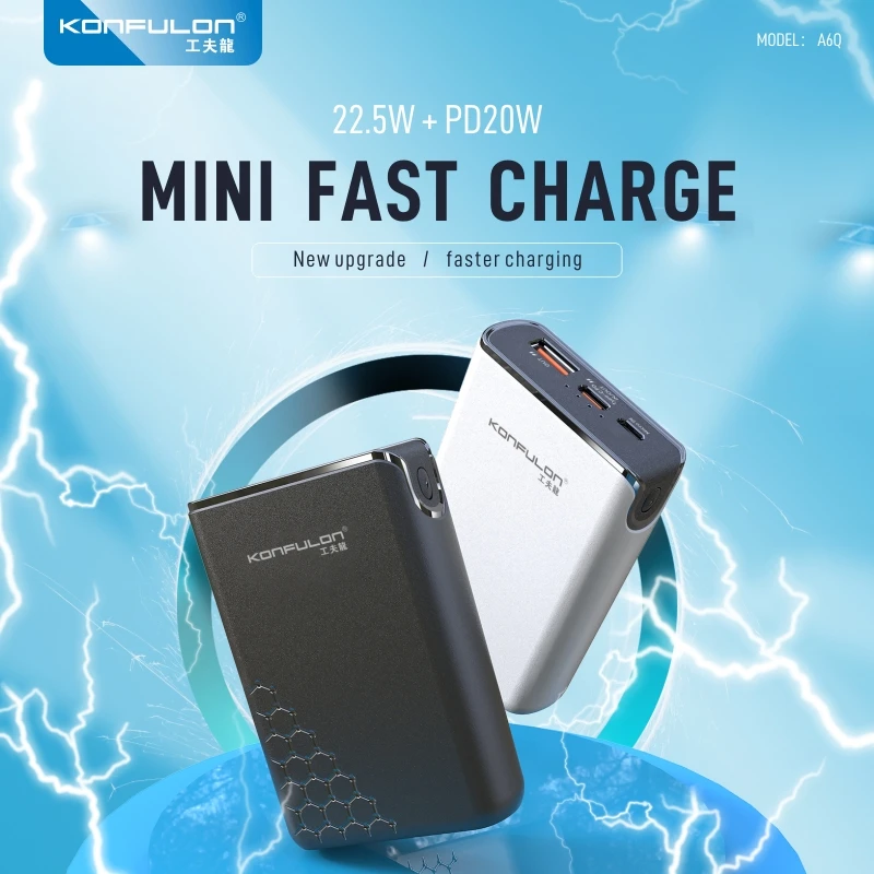 Внешний аккумулятор Power Bank10000mAh, портативное Внешнее зарядное устройство 10000 mAh, внешний аккумулятор PD 20W, быстрая зарядка для iPhone 13 Xiaomi, портативное зарядное устройство
