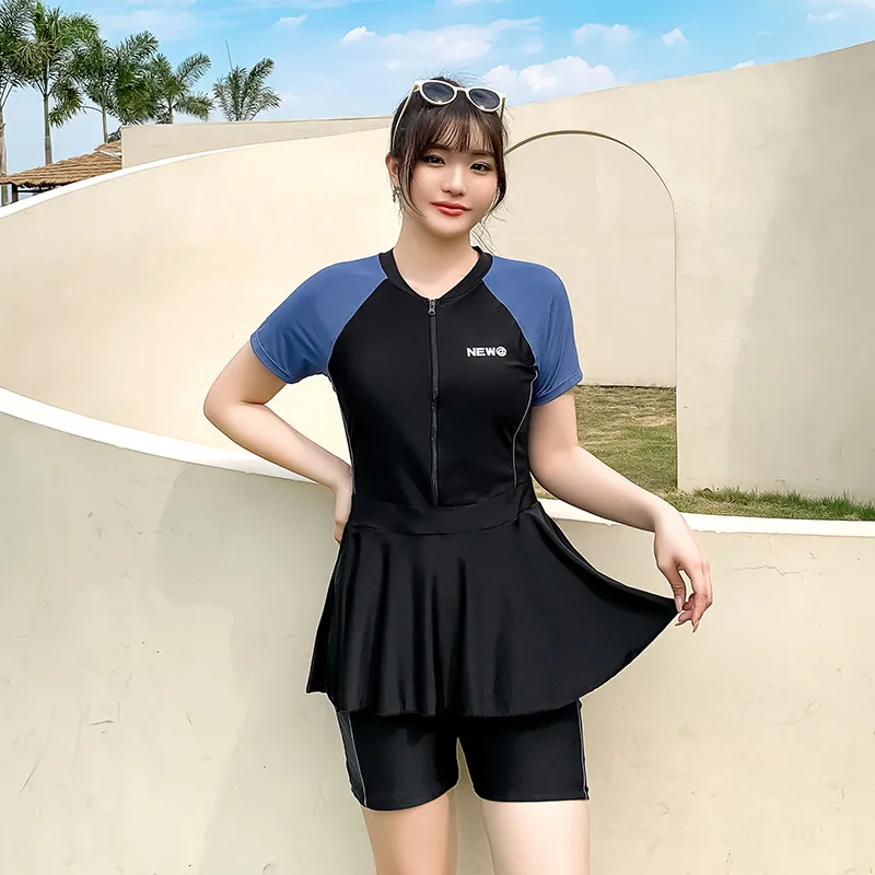 New Swimsuit Women's Large Size Dress Style Conservative