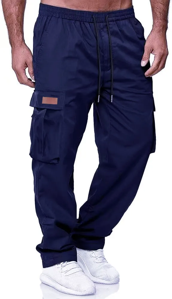 Lockere Herren-Arbeitshose mit geradem Bein, Herren-Frühlings- und Herbsthose im amerikanischen Stil, drapierte Hose mit weitem Bein, Herrenhose – Detail 7