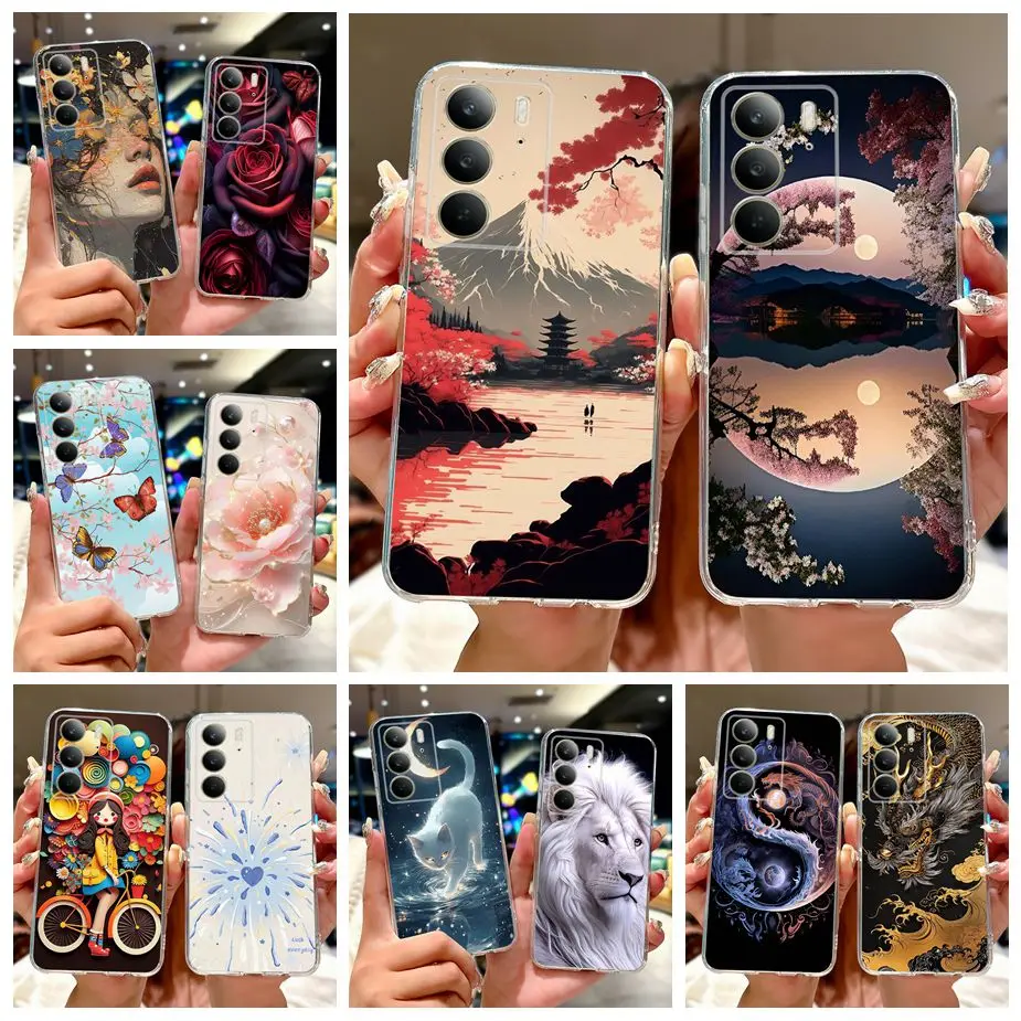 Stylish Painted Soft Silicone Phone Case - Back Cover Bags for Smartphone Protection