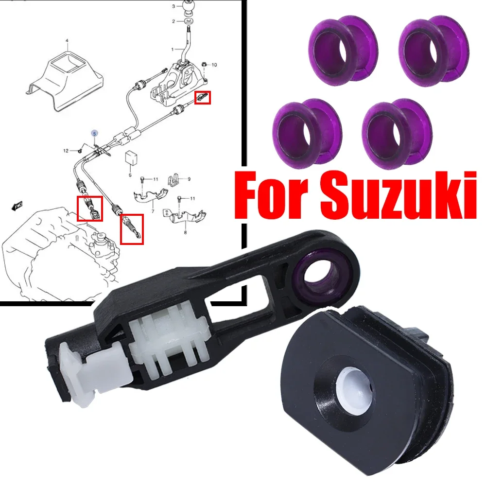 5 Speed Gear shift cable linkage For Suzuki SX4 Swift Sport NISSAN PRIMERA Lever End Connector Adapter Selector Grommet Sleeve