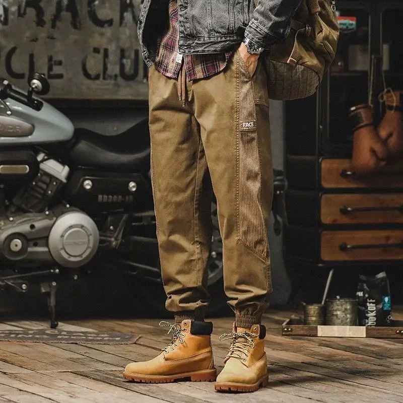 2024 Autumn Elegant Fashion Harajuku Slim Fit Ropa Hombre Loose All Match Casual Pants Solid Pockets Straight Cylinder Leggings