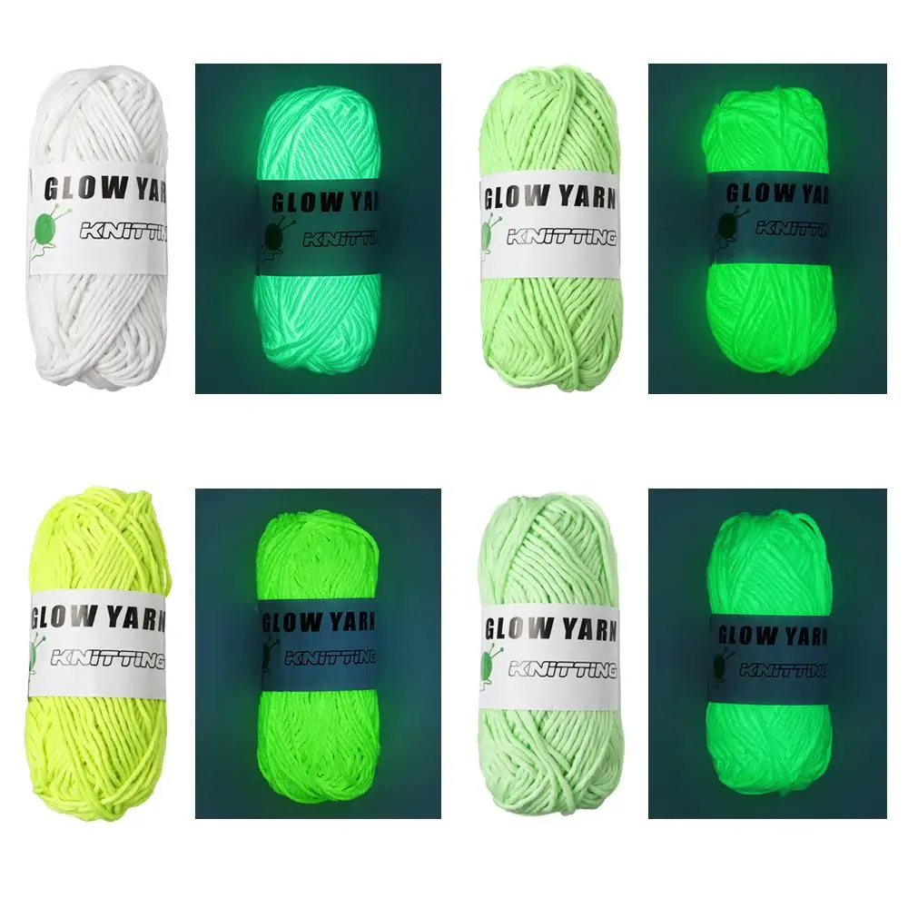 Novel Functional Yarn Glow In The Dark Polyester Luminous Chunky Yarn 2mm  For Hand Knitting Carpet Sweater Hat Wool Yarn - AliExpress