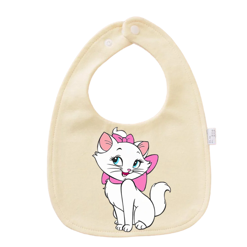 Baby meal bib  Kawaii print U-shaped cotton bib  Saliva-absorbing bib suitable for newborns  Easy to clean and wash  Comfortable