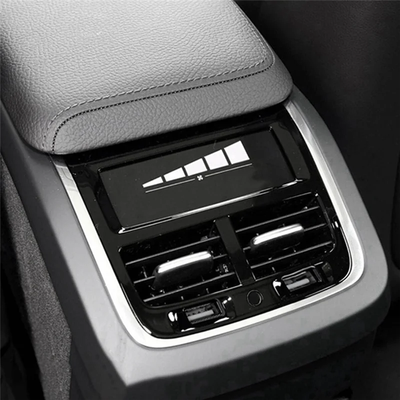 후면 배기 공기 배출구 정화 LED 대기 USB 충전, 볼보 XC60 XC90 S60 V60 V90 2015-2021 공기 A/C 커버