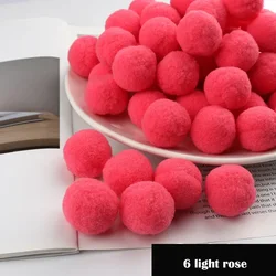 Mini Fluffy Soft Pom Poms for DIY Crafts and Home Decor (6 light rose)